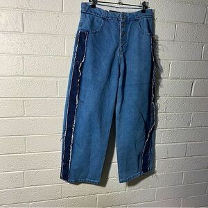 NWT Zara Trafaluc Denimwear Wide Barrel Leg Loose Baggy Mom Fit Jeans Size 6 US